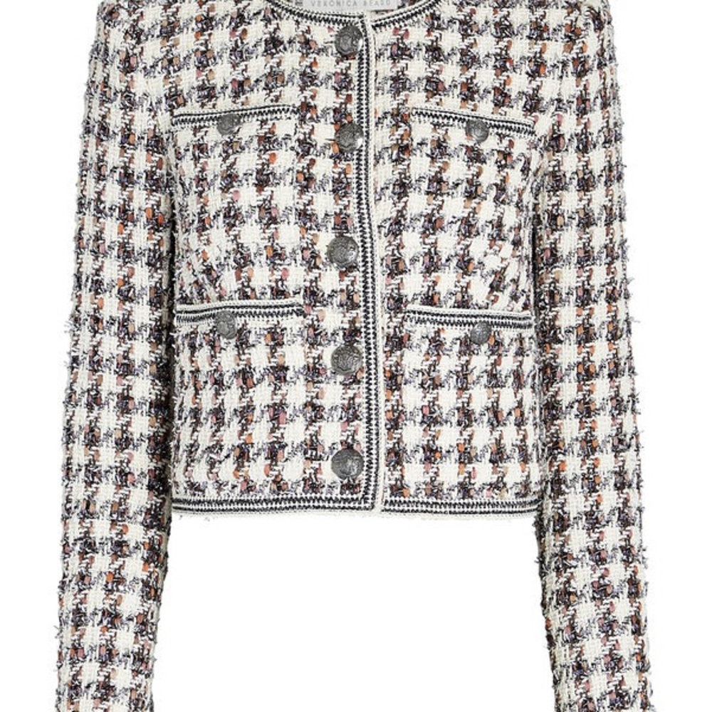 Veronica Beard Cirtane Tweed Single-Breasted Jacket